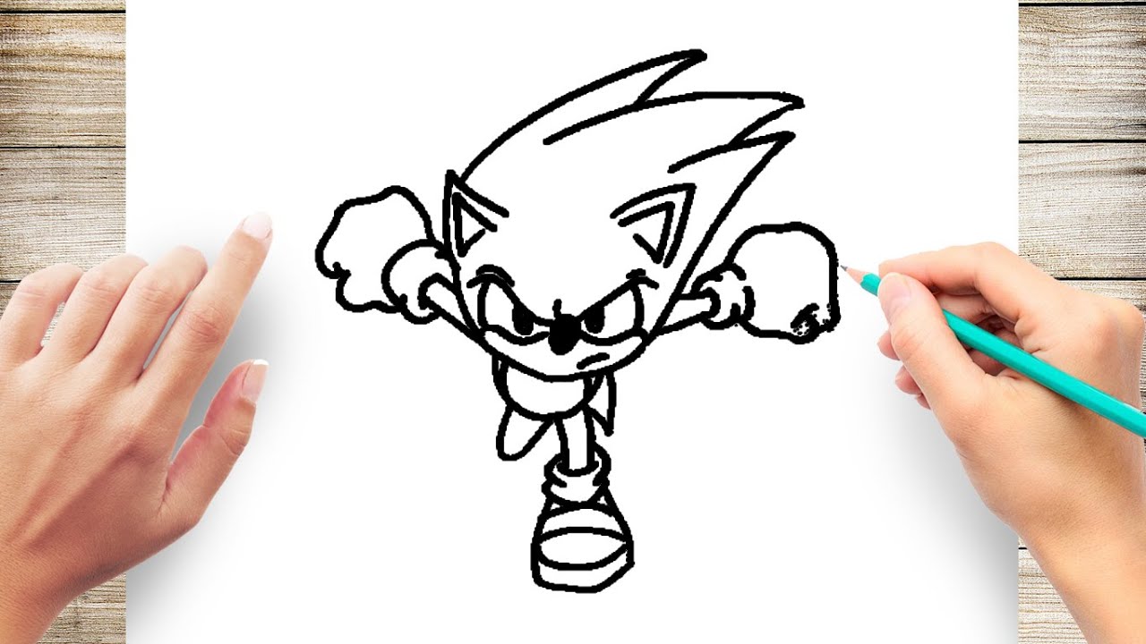 How to Draw Sonic Step by Step for Beginner - YouTube