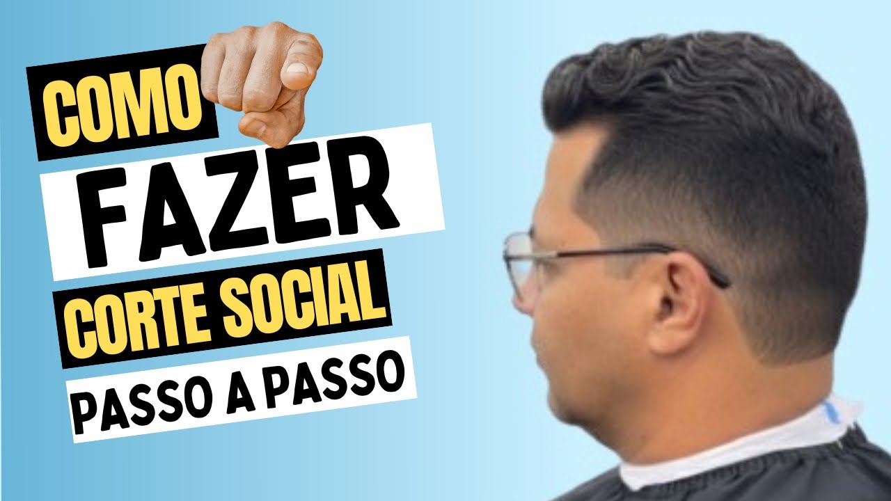 Passo a passo CORTE de cabelo SOCIAL para trás SIMPLES E FÁCIL | corte completo para iniciantes 