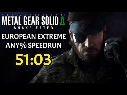 MGS Delta: Snake Eater EUROPEAN EXTREME Any% Speedrun in 51:03