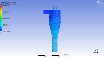 Cyclone separator Particle Tracking of Anthracite