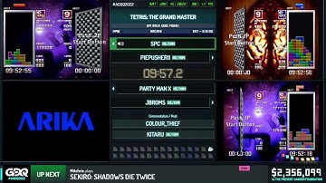AGDQ 2022 - Tetris: The Grand Master by PiePusher11, JBroms, spc, and PARTY MAN X