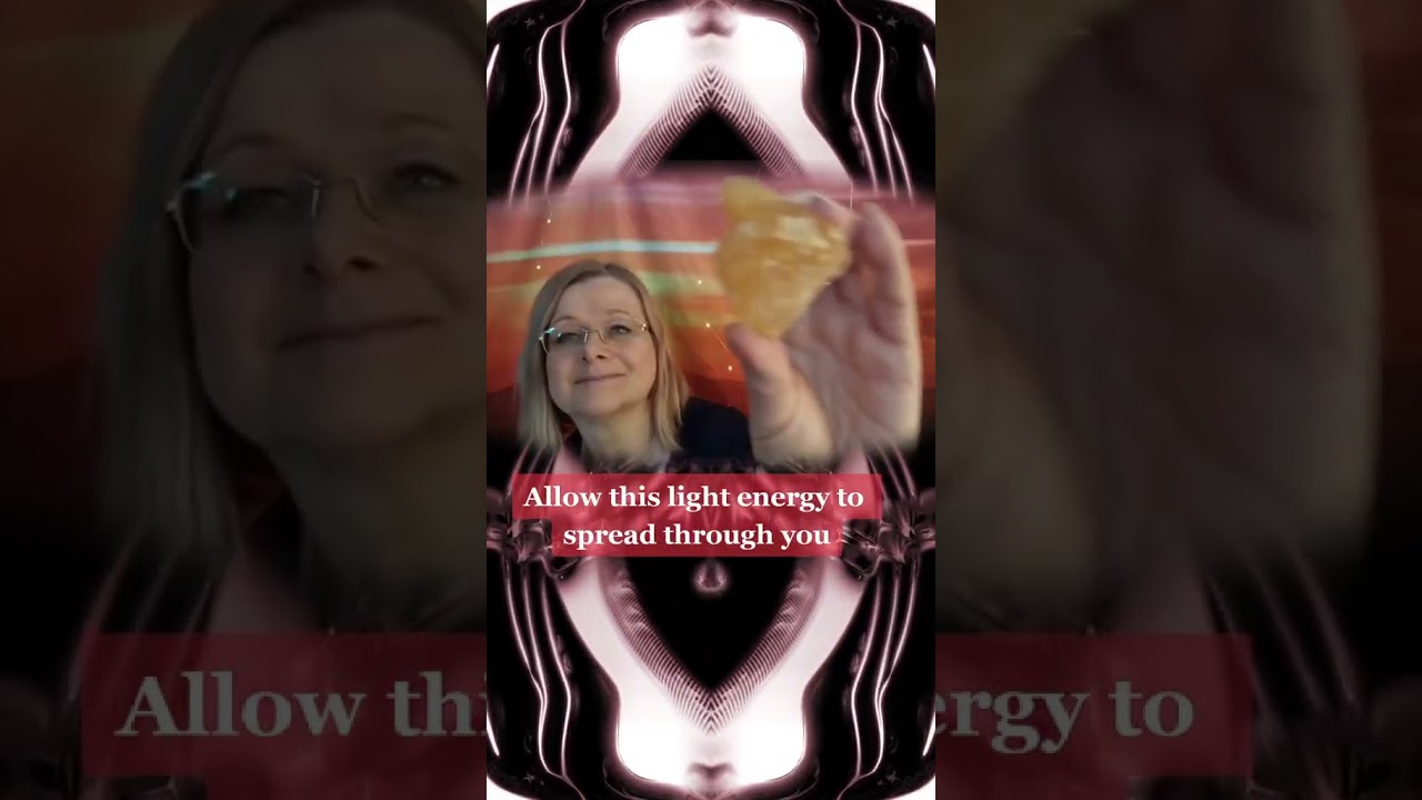 Reiki for happiness. ASMR orange calcite crystal healing