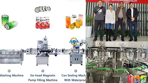 Full Automatic Aluminium Beverage Cans Production Line Beer Can Filling Canning Machine