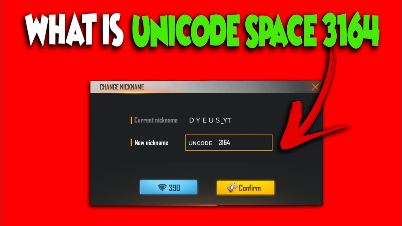 How Can You Add Space In Free Fire Name What Is Unicode 3164 Garena Free Fire Youtube