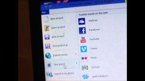How to change the file type on movie maker