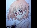 境界の彼方の栗山未来を手書きで描いてみた I drew Mirai Kuriyama of Beyond the Boundary