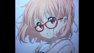 境界の彼方の栗山未来を手書きで描いてみた I drew Mirai Kuriyama of