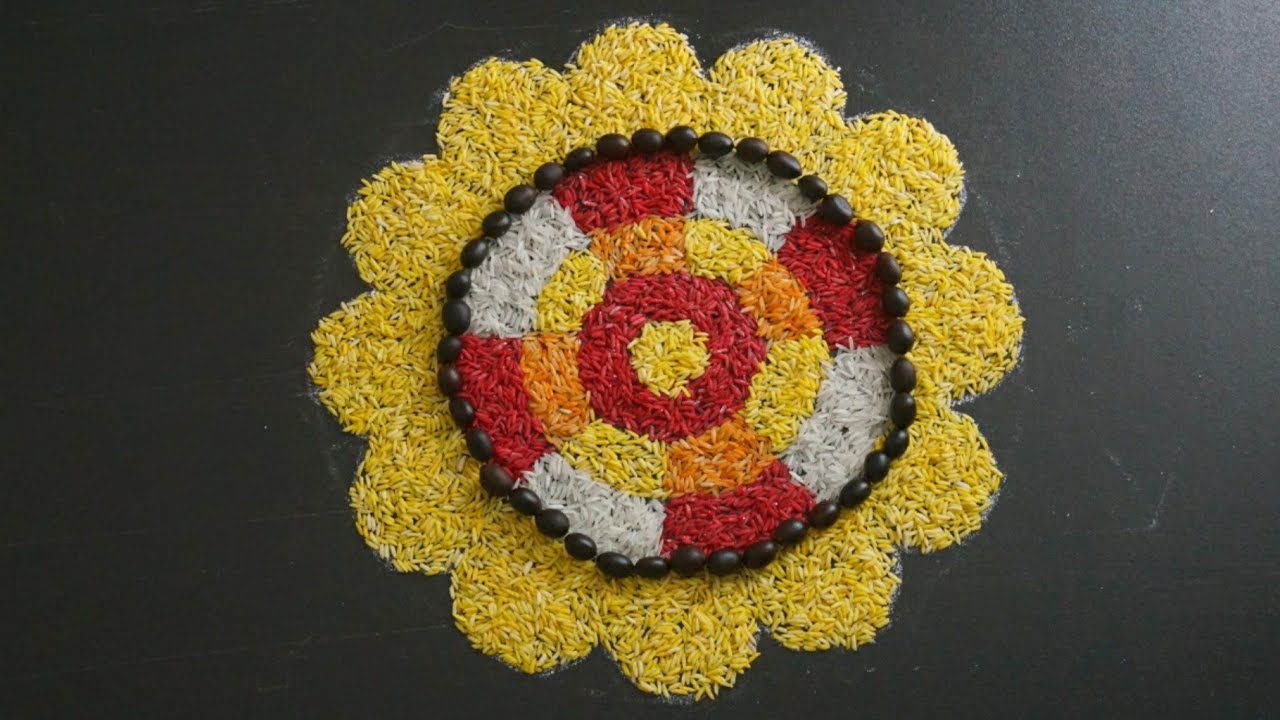 Easy Pookalam Design For Onam || Simple Onam Pookalam || Onam ...