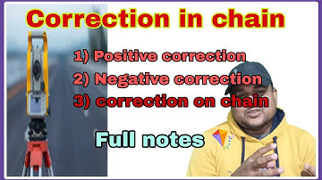 error and correction of chain// Chain survey and positive error and Negative error/#surveying  Lec-6