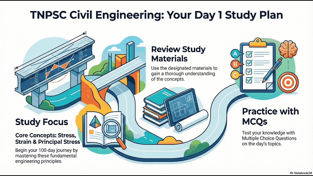 100 days 100 topics strategy plan / TNPSC CTS exam 2026/Engineering Mechanics & Strength of material