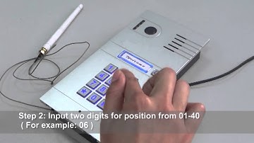GBF Wireless Video Door Phone for Password setting