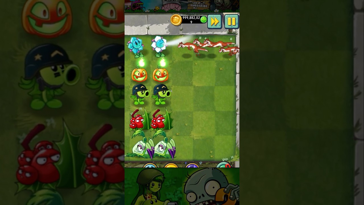PvZ2 - 5 Best Plants vs. 40 Animal Zombies 