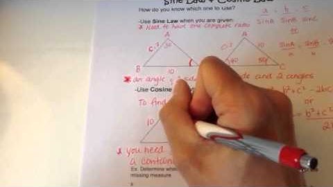 6.5 sine law and cosine law