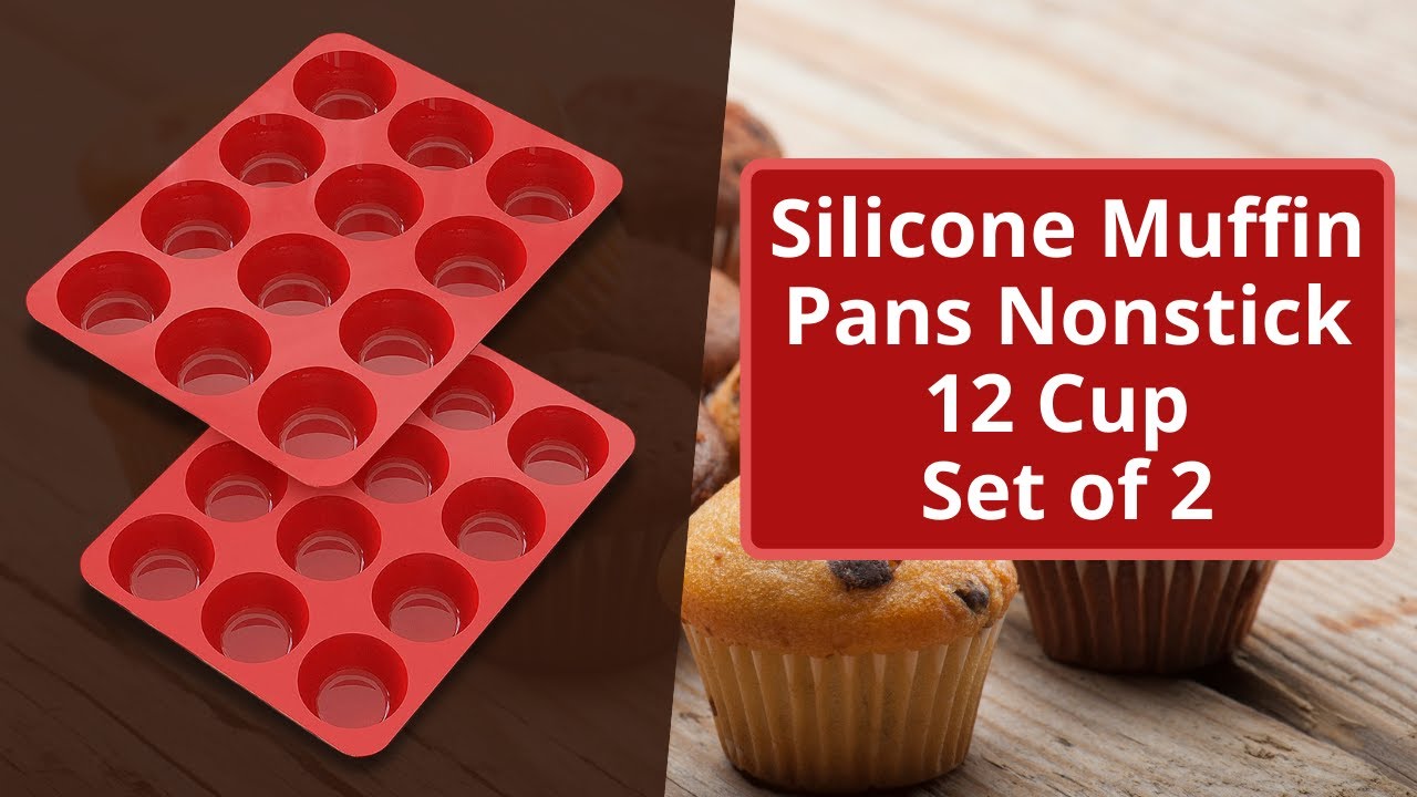 Silicone Cupcake Baking Mold, Non-Stick 100% Food Grade (Red