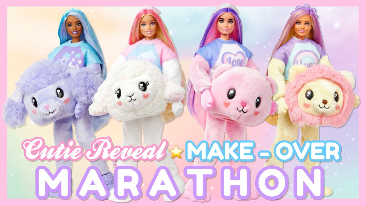 Barbie Cutie Reveal 🍭🎀🐾 Cozy Cute-Tee Make-Over Marathon! 