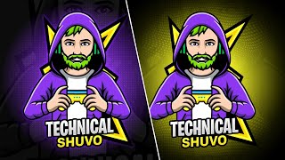 how to make gaming mascot logo on android || How to Make a Logo || Logo Design Pixellab & pscc screenshot 5