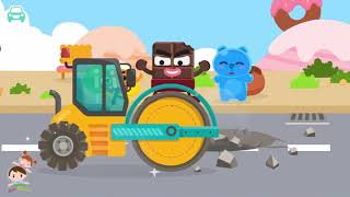 Cars & Trucks: STEAMROLLER | Baby Games screenshot 5