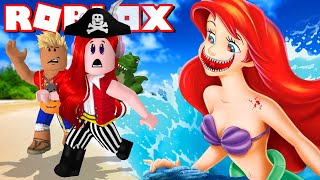 หนีเจ้าหญิงนางเงือกไล่กินคน | Roblox Survival the little mermaid Ariel | CKKID