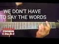 We dont have to say the words guitar chords wedonthavegosaythewords