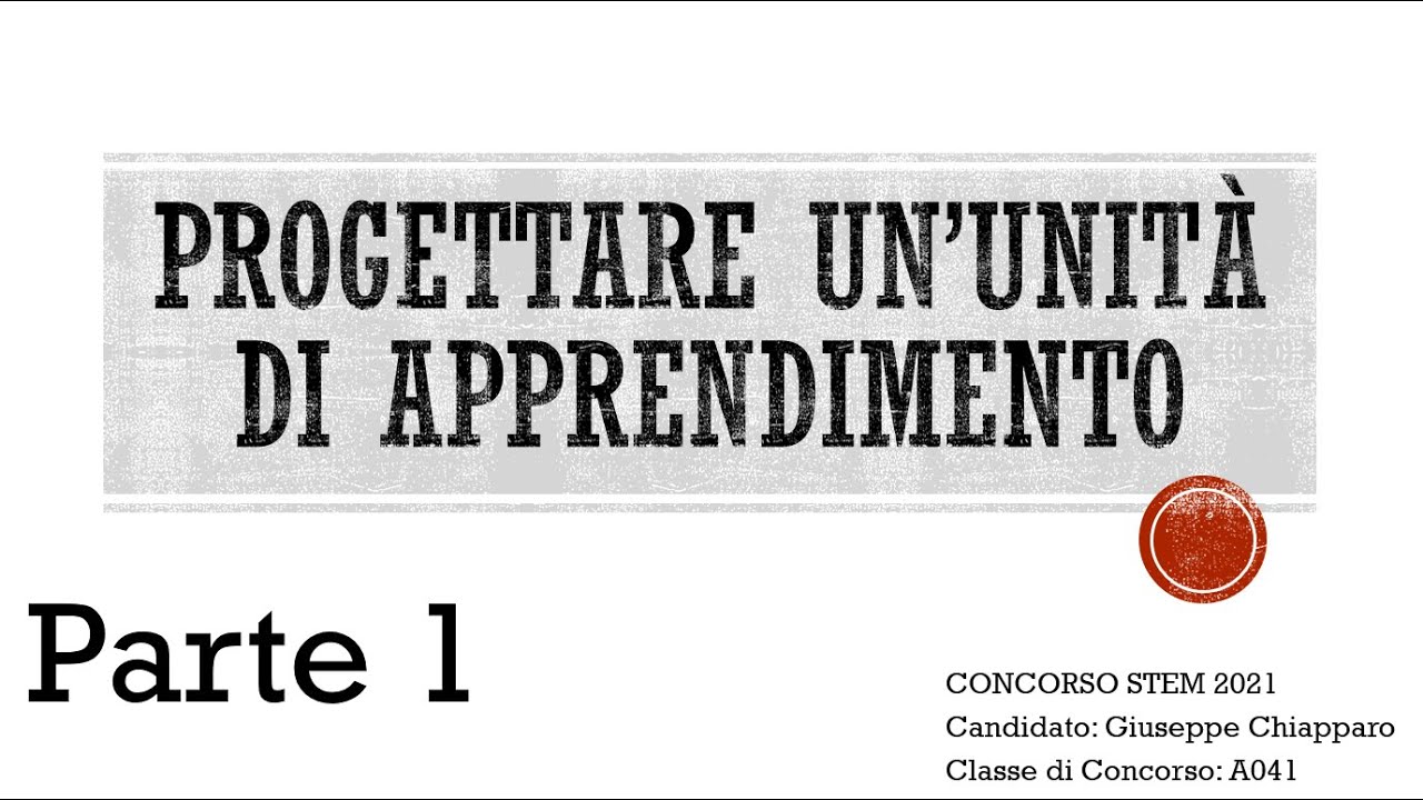 Unità di apprendimento (UDA) - Concorso docenti - A41 Scienze e