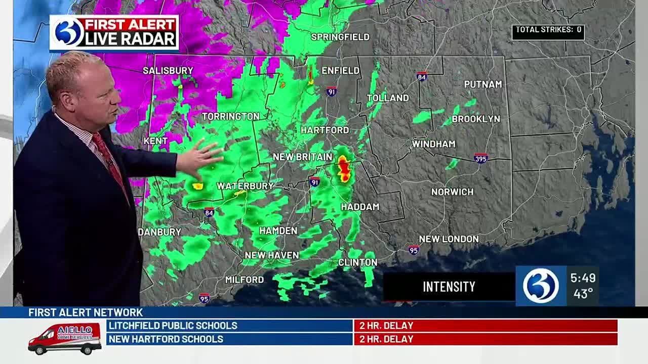 FORECAST: First Alert Weather Day continues for rain, some snow, gusty ...