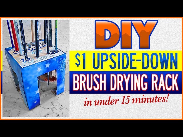 DIY $1 Upside-Down Brush Drying Rack (in under 15 minutes) 