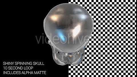 Spinning Chrome Skull | Motion Graphics - Envato elements