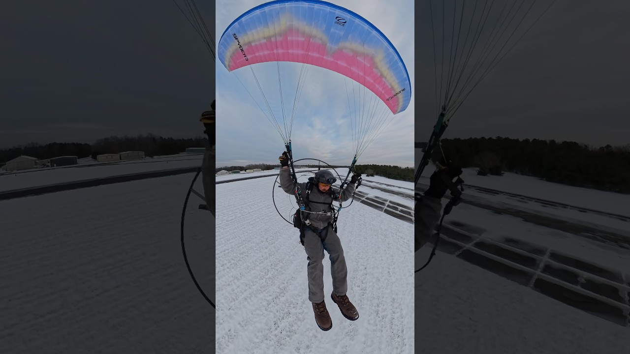 Посадка на парамоторе! 