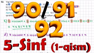 90-91-92-masala 5-sinf MATEMATIKA javoblari