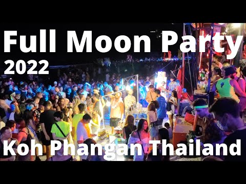 1st Full Moon Party 2022! Haad Rin Koh Phangan Thailand (+STREET FOOD!! lol)