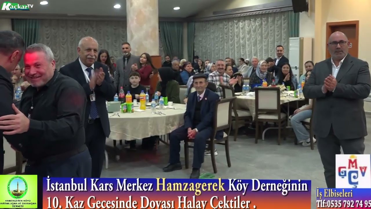 İstanbul Kars Merkez Hamzagerek Köy Derneğinin 10. Kaz Gecesinde Doyası Halay Çektiler