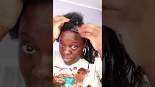 Taking down my braids for washday #4chair #afrohair #afro #boxbraids