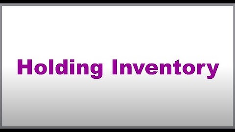 Teesom How-To Holding Inventory