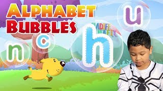 Dog Chasing Alphabet Bubbles | Lowercase Letters for Kids | Hadiff And Hafiy screenshot 3