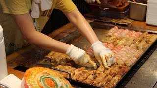 [Korea]- Amazing Skill Kimchi Samgyeopsal Roll Gangneung Street Food