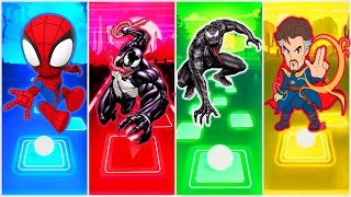 MARVEL🔴SPIDER MAN🔵VENOM 🟢VENOM SPIDER🟡DR.STRANGE 🔮🎵TILES HOP EDM RUSH 🎵