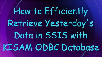 How to Efficiently Retrieve Yesterday