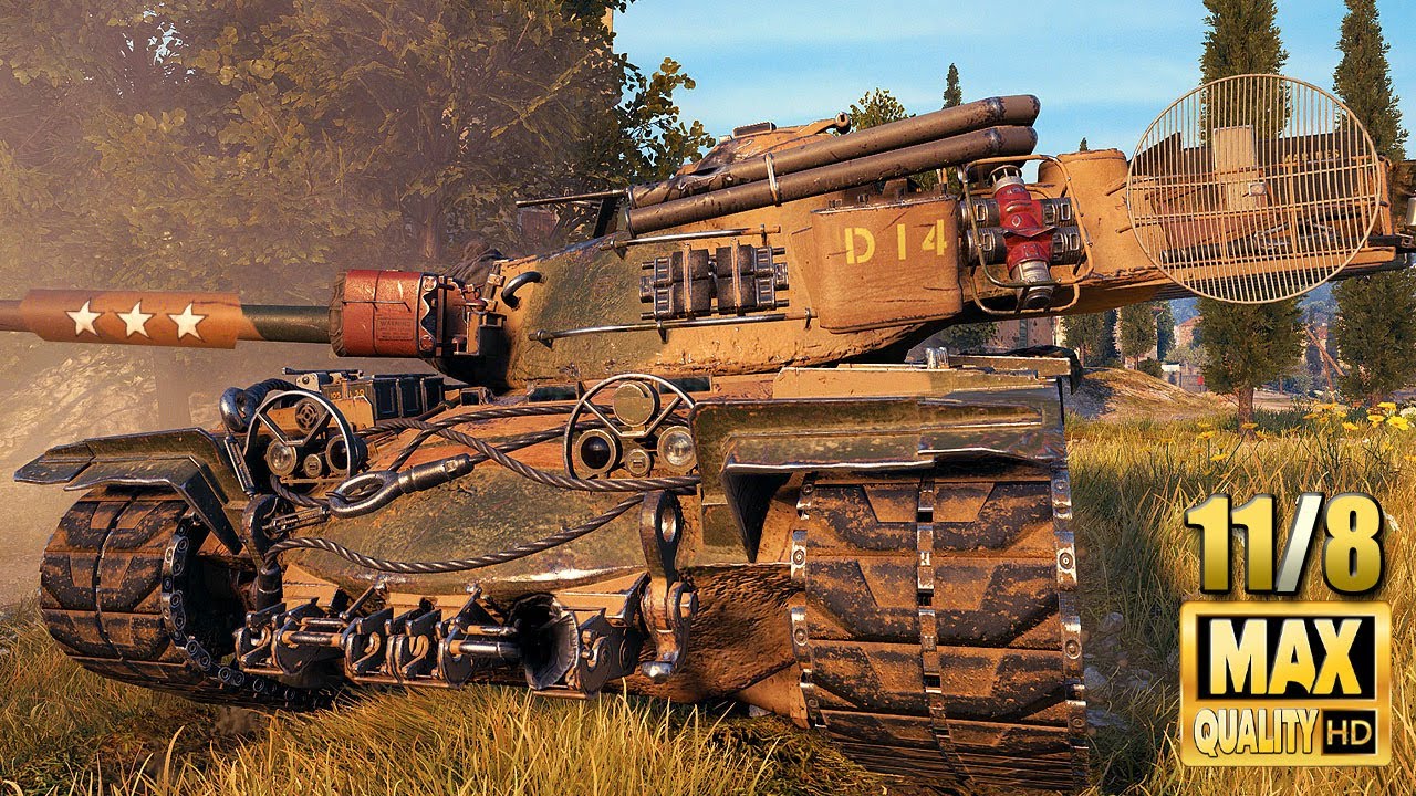 Т110Э5: Большие цифры на карте Abbey - World of Tanks