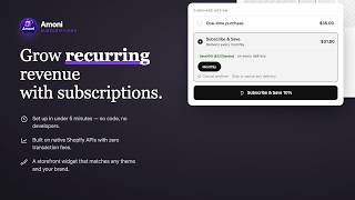 Amoni Subscriptions — Shopify Subscription App Full Demo (2026)