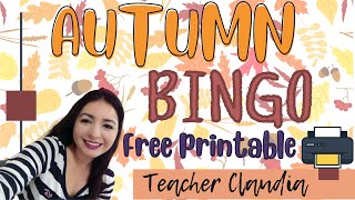 🍁Autumn Thanksgiving BINGO ready to print 🖨️ Free printable Juego Dia de Accion de Gracias