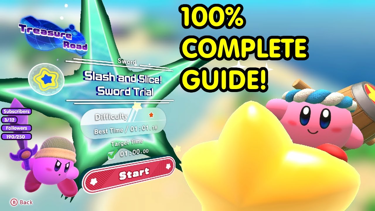 Kirby And The Forgotten Land | Everbay Coast Sword Treasure Guide! | No Commentary!
