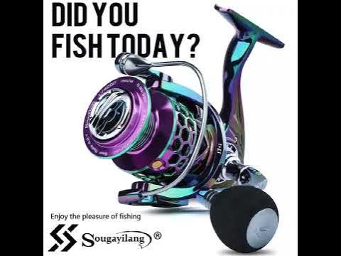 Sougayilang Spinning Reel 13+1BB High Speed Gear Ratio 5.2:1 Aluminium Spool  Spinning Fishing 