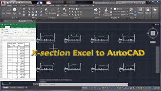 Cross section from excel to AutoCAD screenshot 2