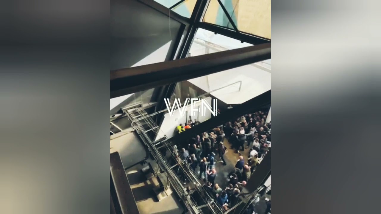 Tottenham and West Ham fans clashed in ugly scenes filmed at London Stadium.