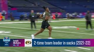 Will McDonald IV at the 2023 NFL Scouting Combine