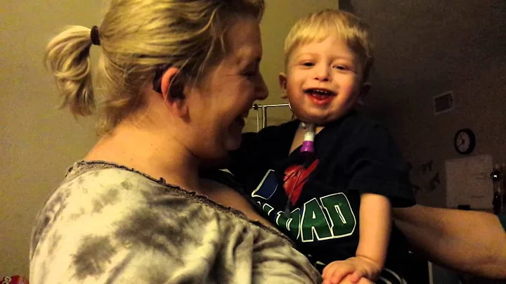 13 Month Old with Trach Hears Voice
