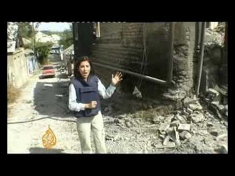 جولة صحفية في تسخينفالي، المدينة المدمرة - 15 أغسطس 2008