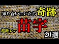 知り合いにもしいたらあなた超絶ラッキー!?激レア苗字20選!