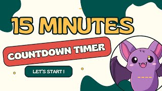 BAT COUNTDOWN ! 15:00 🦇 countdown timer from 15 minutes to zero in minutes and seconds / 900' - 0