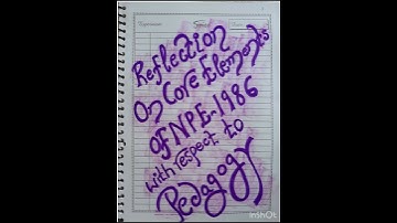 Part-1 Reading and Reflecting on text file NPE 1986: Introduction, features,Aim, Pedagogy,Evaluation